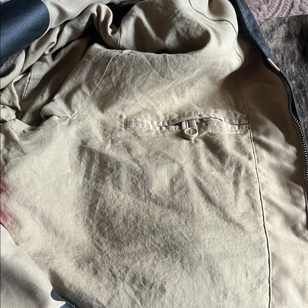 DISNEY Mickey Co Tan / brown Adult / unisex jacket .EUC SZ M medium - Picture 7 of 13
